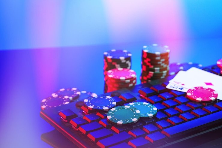 Live casino ramai dengan pemain Pemandangan area live casino yang penuh warna dan interaktif di rekening77